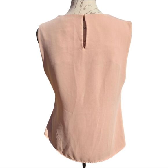 Zara -1612 Front Knotted Sleeveless Blouse in Pink Blush Women's Medium - Picture 3 of 7